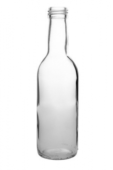 Bordeaux-Flasche weiss 250ml, Mündung MCA28/PP28  Lieferung ohne Verschluss, bei Bedarf bitte separat bestellen.
